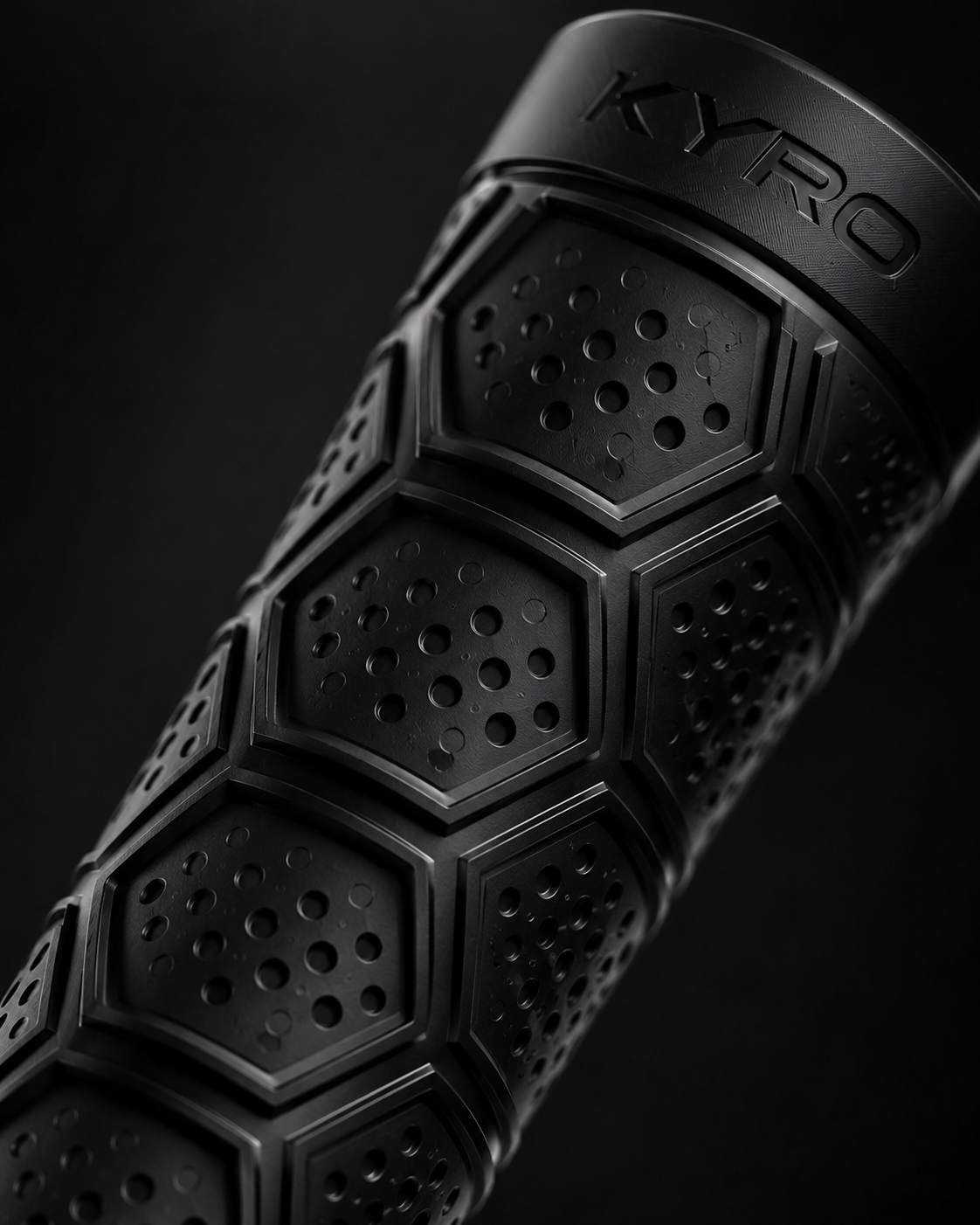 Macro detail of KYRO One's hex grip texture